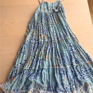 Poupette St Barth Girls Floral Maxi Dress with Spaghetti Straps